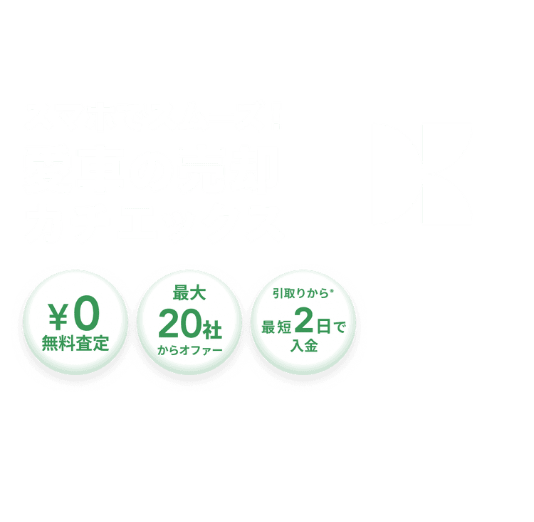 スマホでスムーズ！愛車の売却カチエックス
